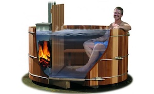 wood fired hot tub